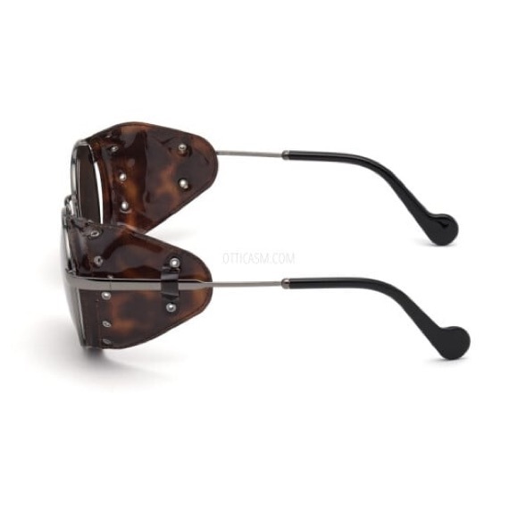 MONCLER BLAZON ANTHRACITE ROUND POLARIZED UNISEX SUNGLASSES ML 0182 - Picture 3 of 8